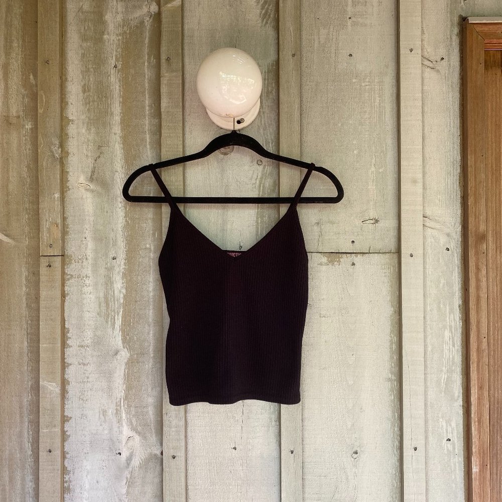 Siren Black Ribbed Tank Top